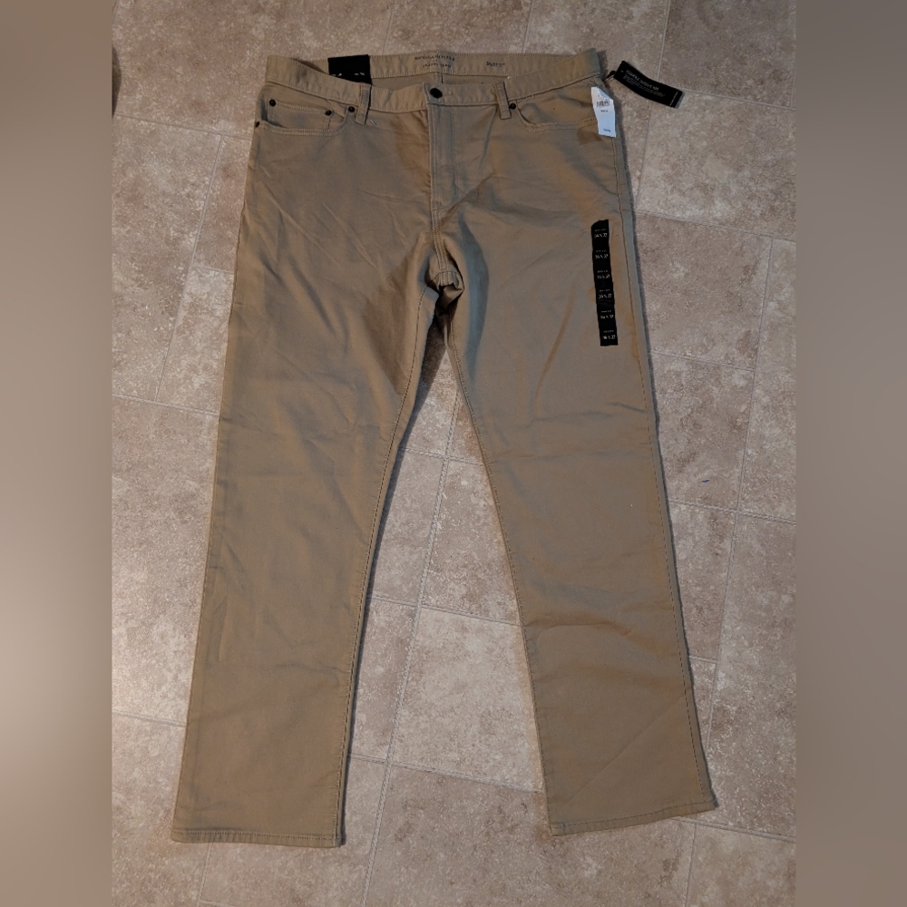 Banana Republic Travel Jean Slim Pants Jeans Mens Size  Khaki Meas. 36x32